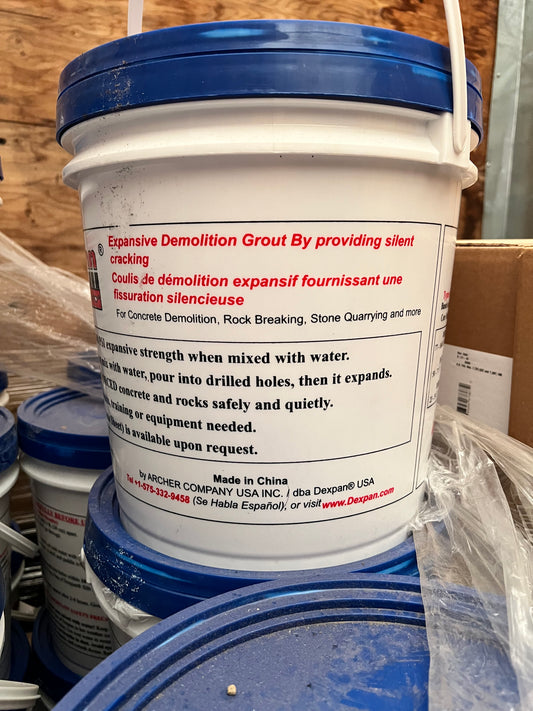 Dexpan Expansive Demolition Grout (23F-50F) - Type 3 - 44lb Bucket