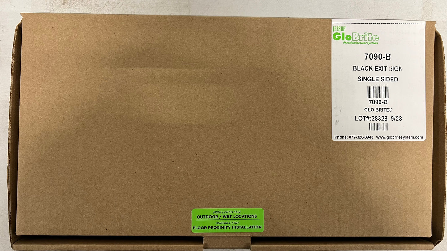 Glo Brite 7090-B Glow In The Dark Exit Sign 16"x8"x1/4"