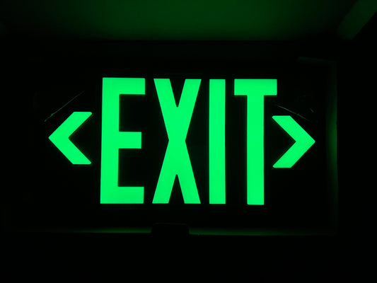 Glo Brite 7090-B Glow In The Dark Exit Sign 16"x8"x1/4"