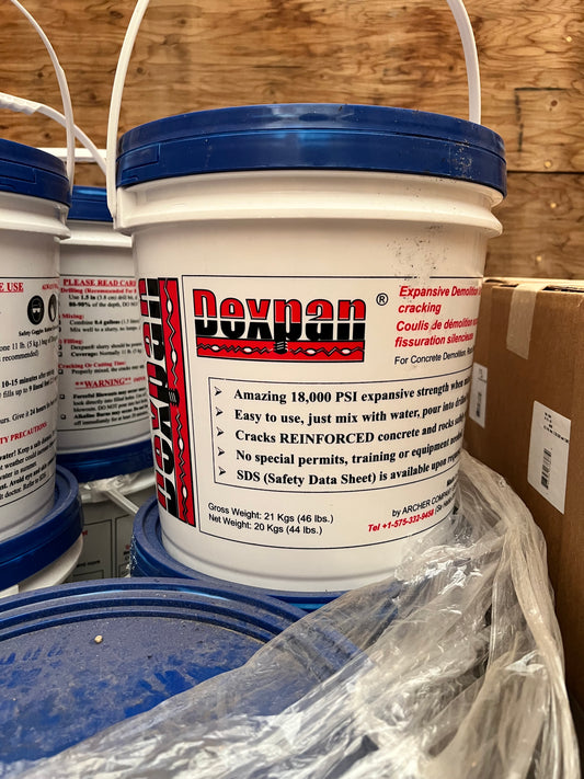 Dexpan Expansive Demolition Grout (23F-50F) - Type 3 - 44lb Bucket